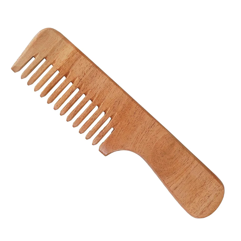 Neem Wood Wide Tooth Comb - Beauty & Personal Care by Kkenterprise