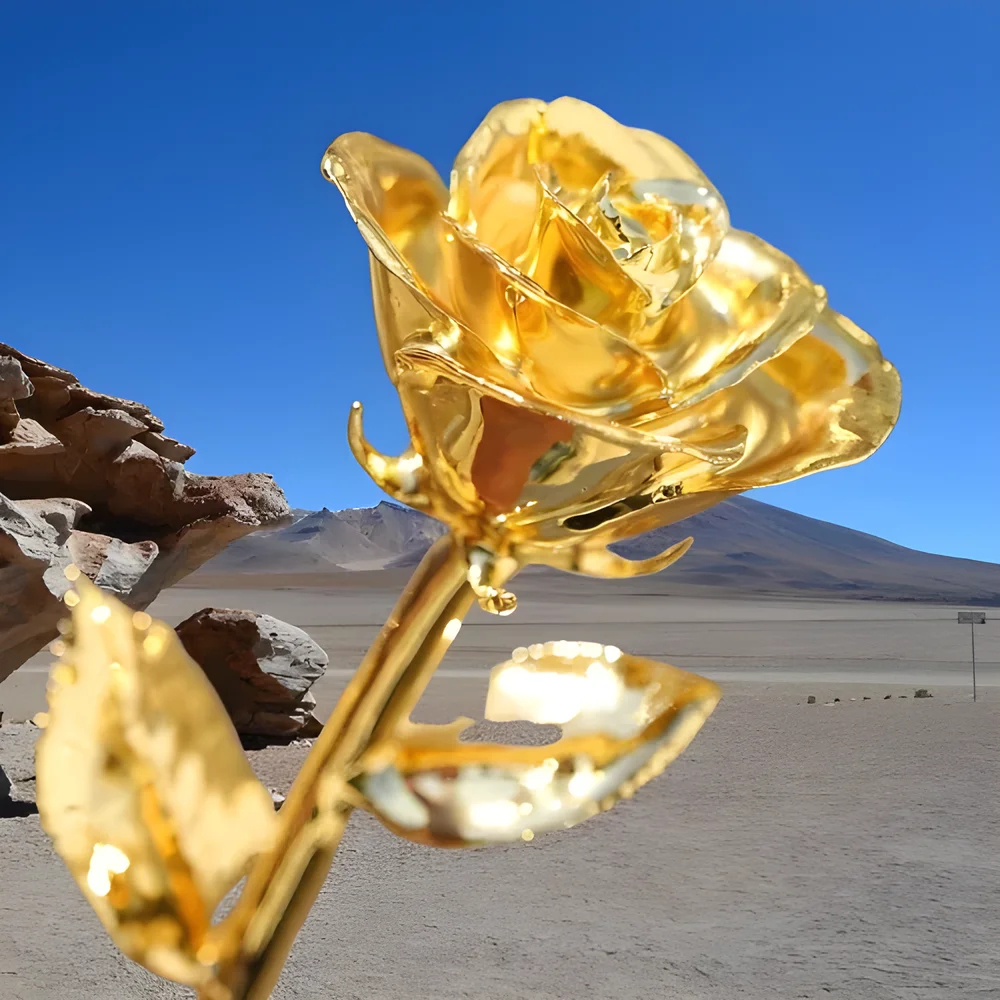 24K Dipped Gold Plated Rose - Home & Kitchen by Nature Creation
