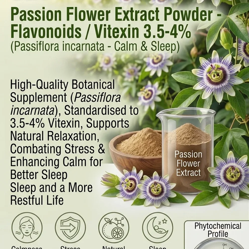 Passion Flower Extract Powder (Passiflora Incarnata) - Flavonoids / Vitexin 3.5-4% - Chemicals & Raw Materials by Central Trade Agency Pvt. Ltd.