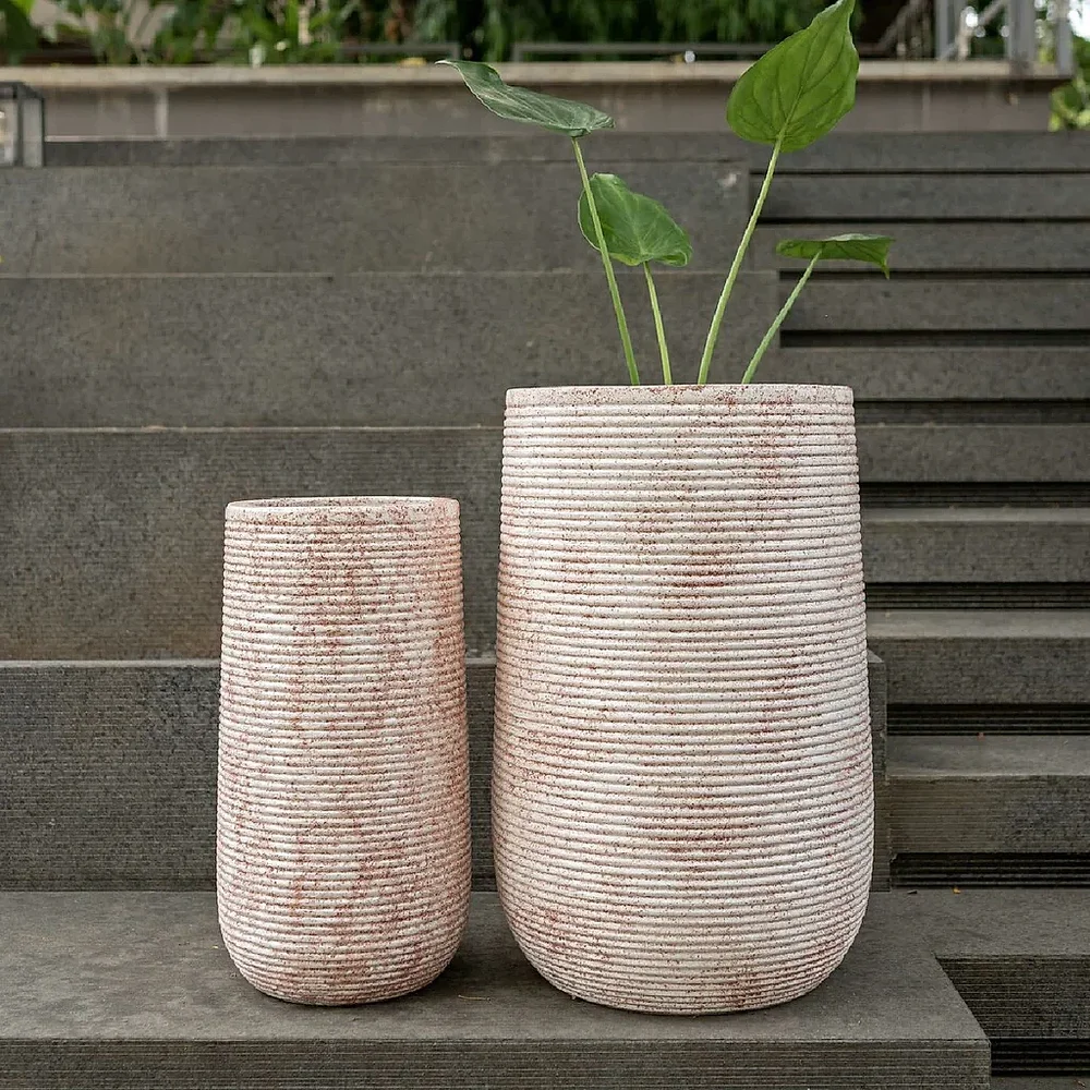 Fibre Cement Planters Pink - Construction & Building Materials by Wooden Owl Design Pvt. Ltd.
