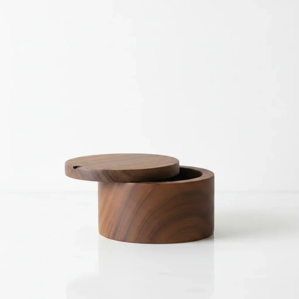 Handmade Wooden Storage Jar with Lid – Rose Wood Kitchen Canister - Home & Kitchen by Razvi Exports