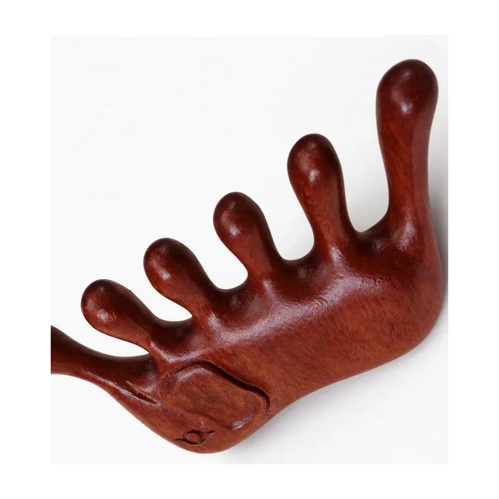 Brown Wooden Scalp Massager - Healthcare & Medical by Kkenterprise