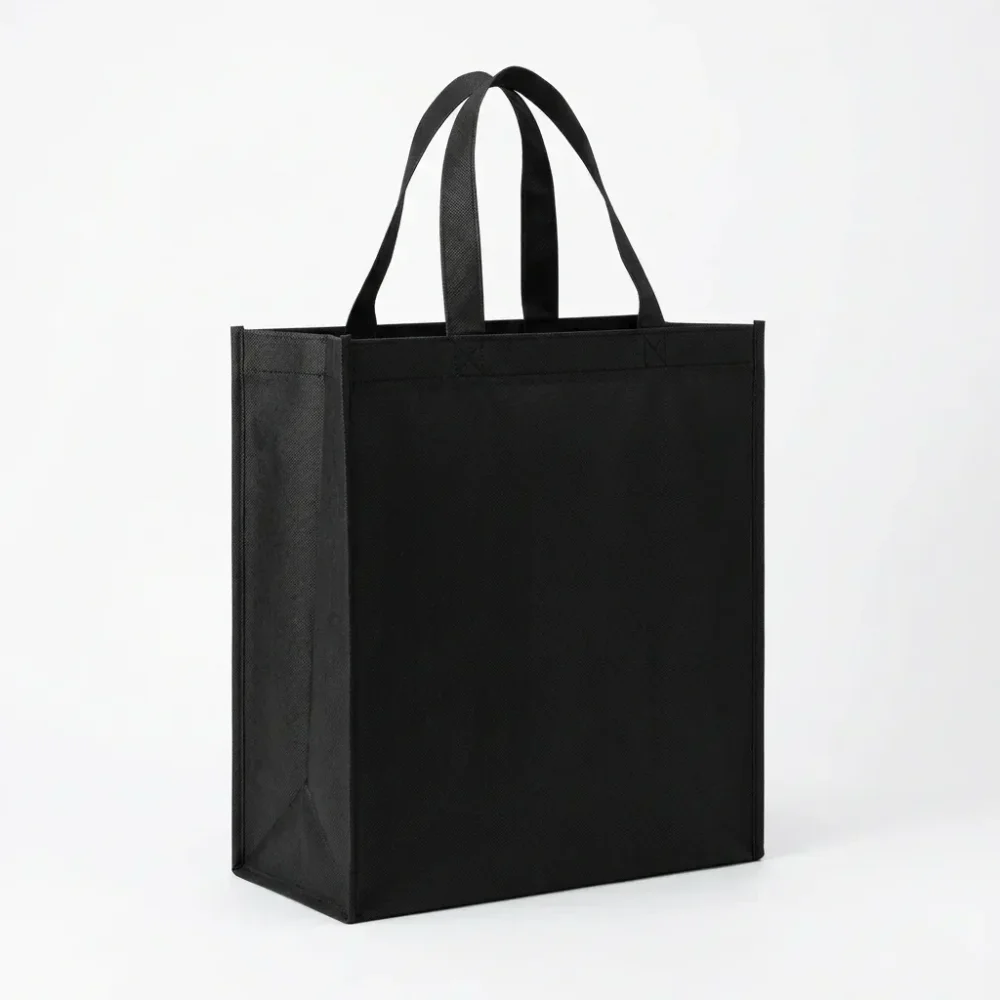 Black Loop Handle Non Woven Tote Bag 80 GSM - Footwear, Bags & Leather Goods by Beel Bags