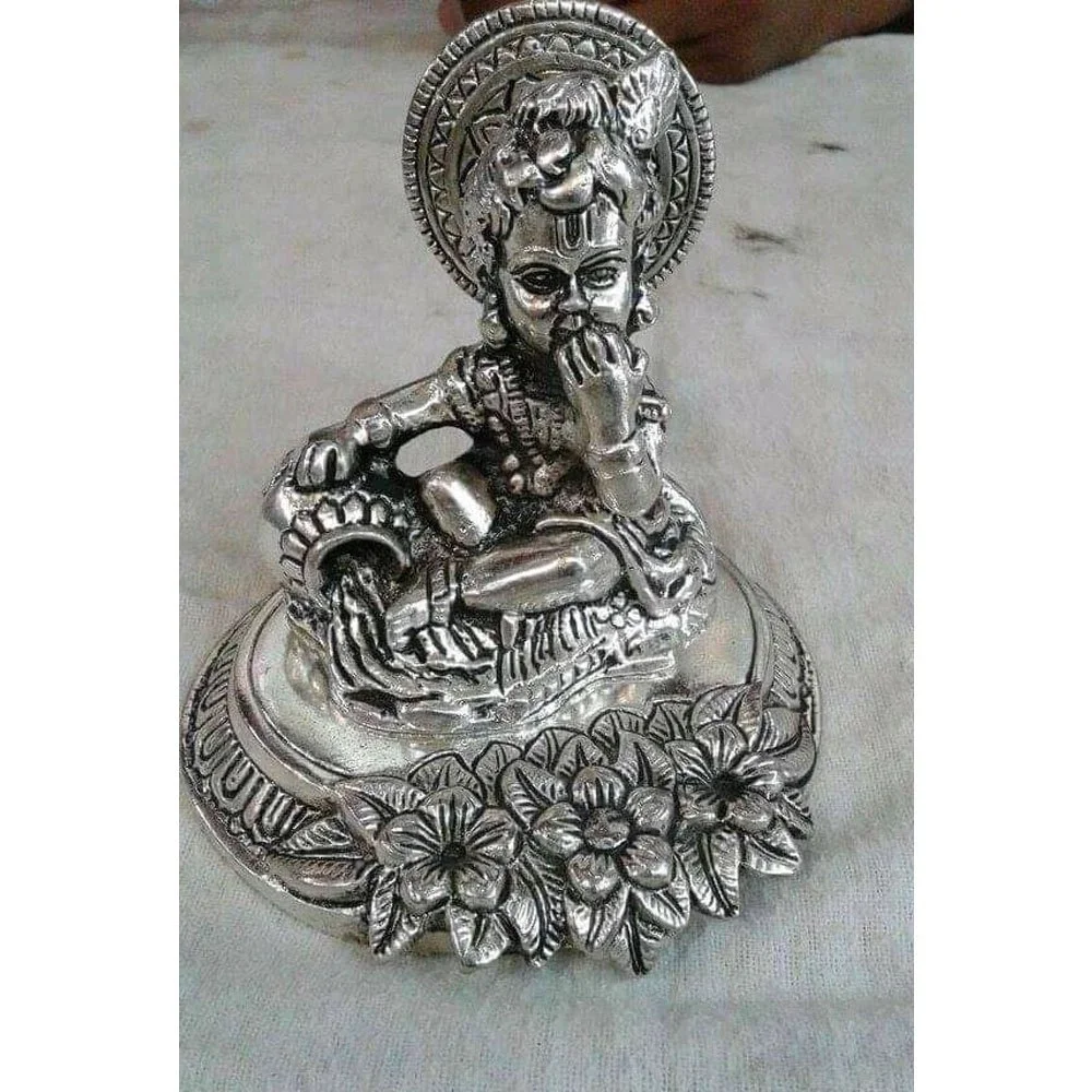 Silver Metal Laddu Gopal Statue, Home - Handicrafts & Gifts by Lav Craft