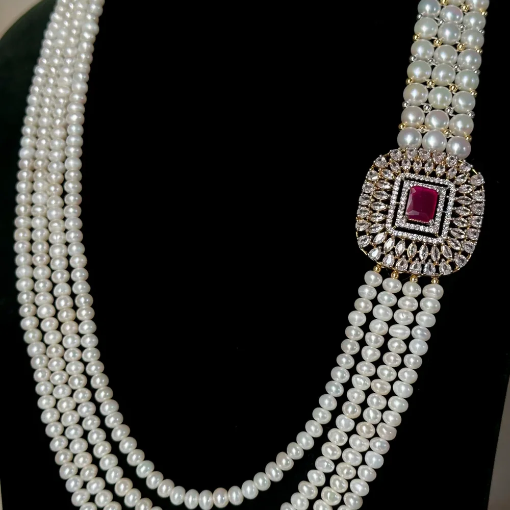 GIA Certified Freshwater Pearl Necklace - Gems & Jewelry by Nihal Shankars Global Exports