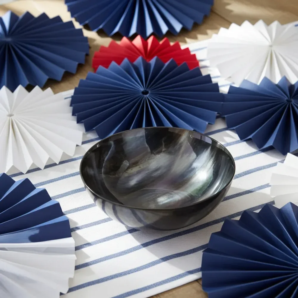 5-inch Polished Buffalo Horn Bowl - Handicrafts & Gifts by Razvi Exports