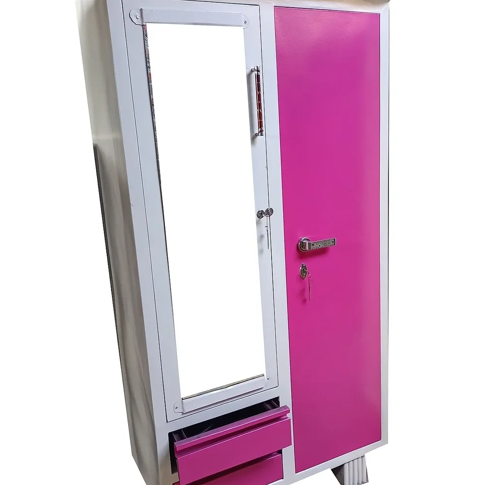 Polished Double Door Pink Iron Almirah - Furniture & Interiors by M/S. Atika Safe