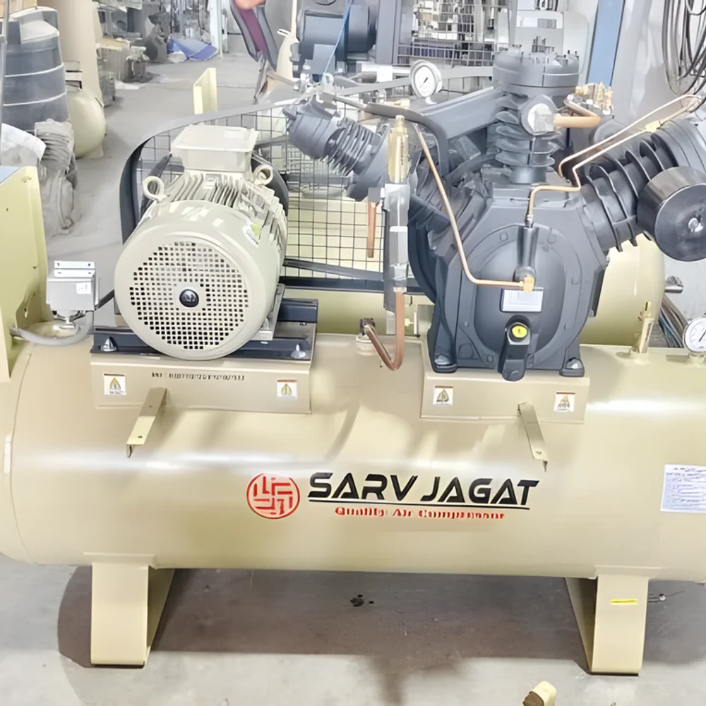 20 HP Two-Stage Reciprocating Air Compressor - Machinery & Equipment by Sarv Jagat Corp.