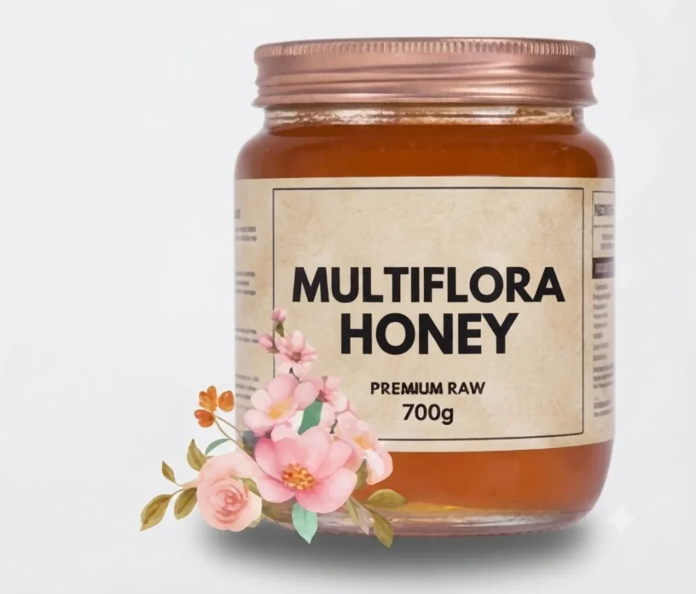 Premium Raw Multiflora Honey 700g Jar - Food & Agriculture by Sakhi Utpadan Samiti
