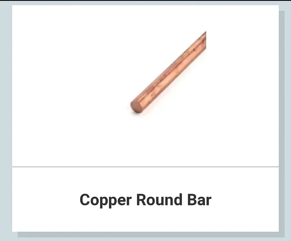Copper Round Bar - Metals & Alloys by Hind Corp.