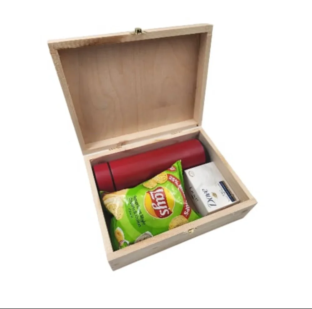 Natural Pine Wood Trunk Box with Vintage Latch - Home & Kitchen by Hindustan Handmade Paper Products