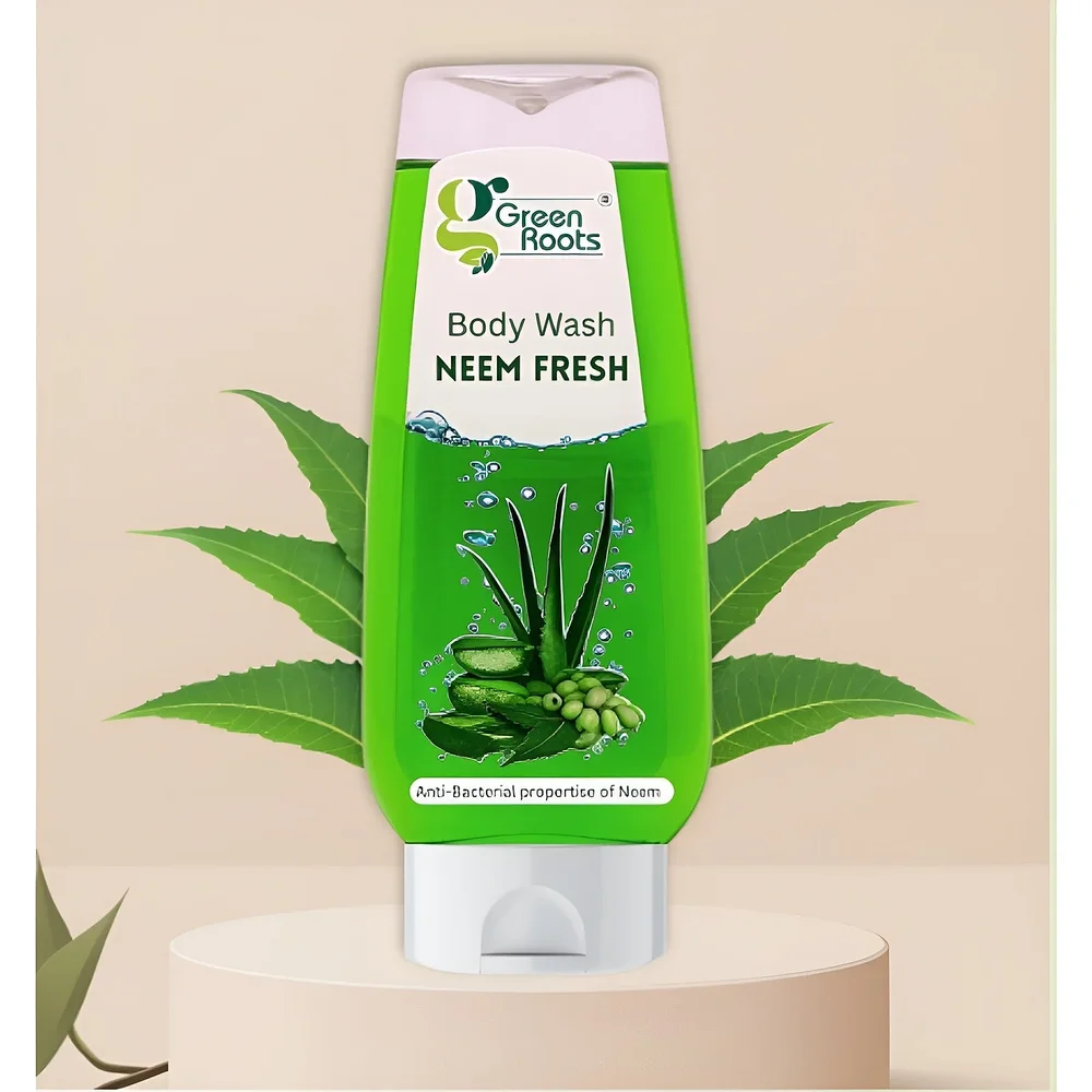 250 Ml Green Roots Paraben Free Neem Fresh Body Wash - Beauty & Personal Care by Seven Roots Herbal Care Pvt. Ltd.