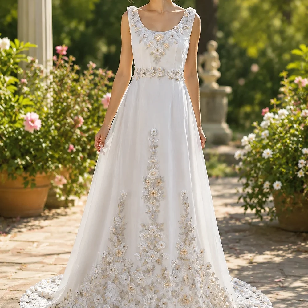 Handcrafted Silk Crape Gown - Textiles & Apparel by Nandys 13