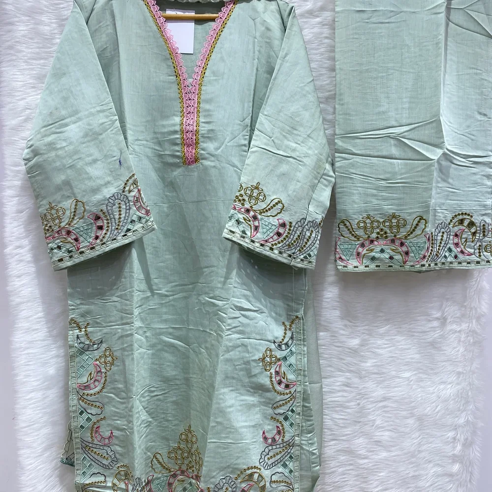 Embroidered Lawn Cotton Kurta Set - Textiles & Apparel by Ayzel Pvt. Ltd.