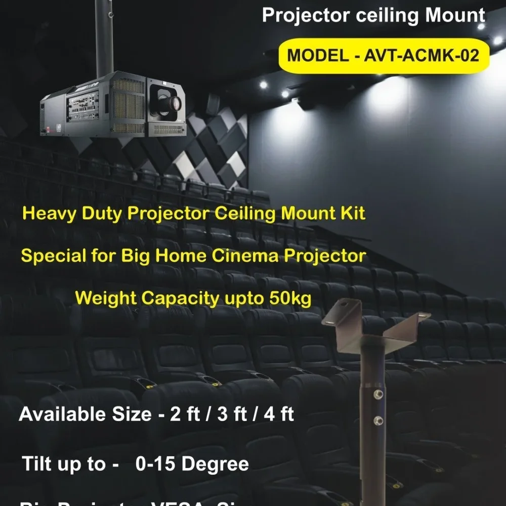 3 Feet MS Projector Ceiling Mount Kit - Electronics & Electrical by Audiovan Tech Mumbai