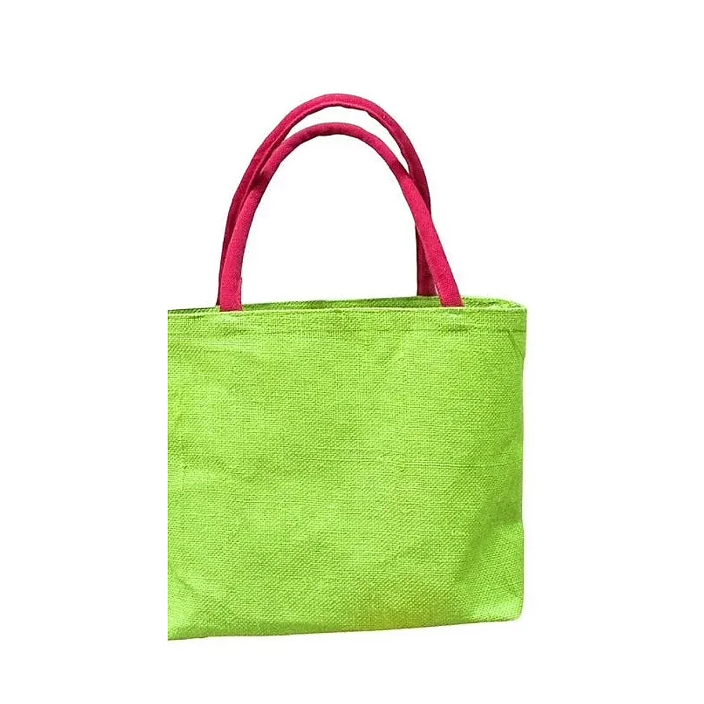 Green Jute Shopping Bag - Footwear, Bags & Leather Goods by Vashista Jute Exports