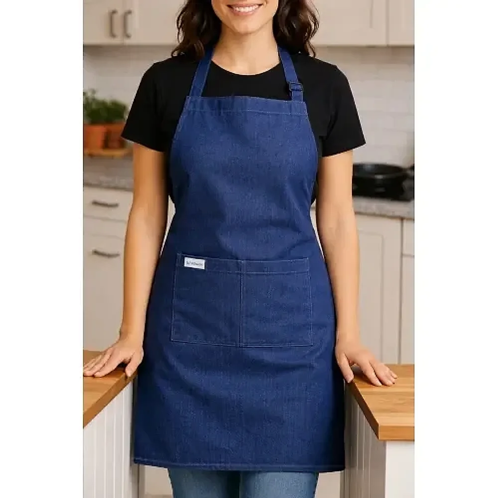 Blue Denim Apron for Cooking - Textiles & Apparel by Unique Hub