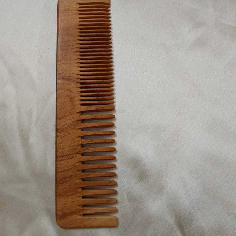 Handcrafted Natural Neem Wood Comb - Beauty & Personal Care by Kkenterprise