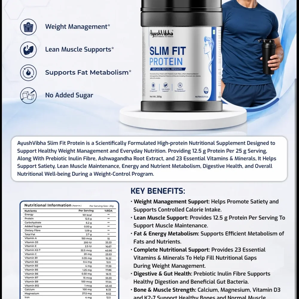 Ayush Vibha Sugar-Free Protein Powder for Men - Healthcare & Medical by JM Global Exports
