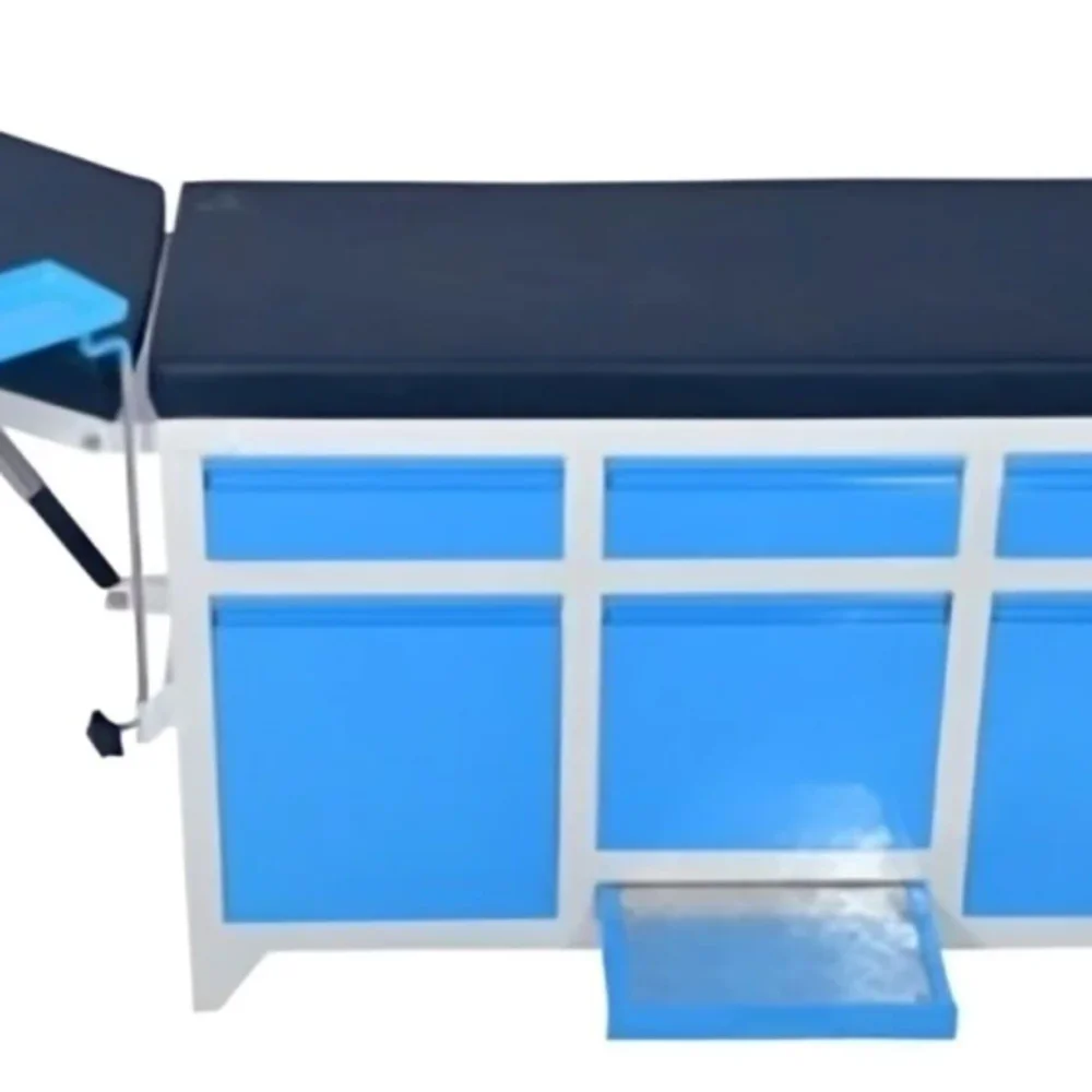 Mild Steel Examination Couch with Gas Spring Backrest - Healthcare & Medical by Medicom International