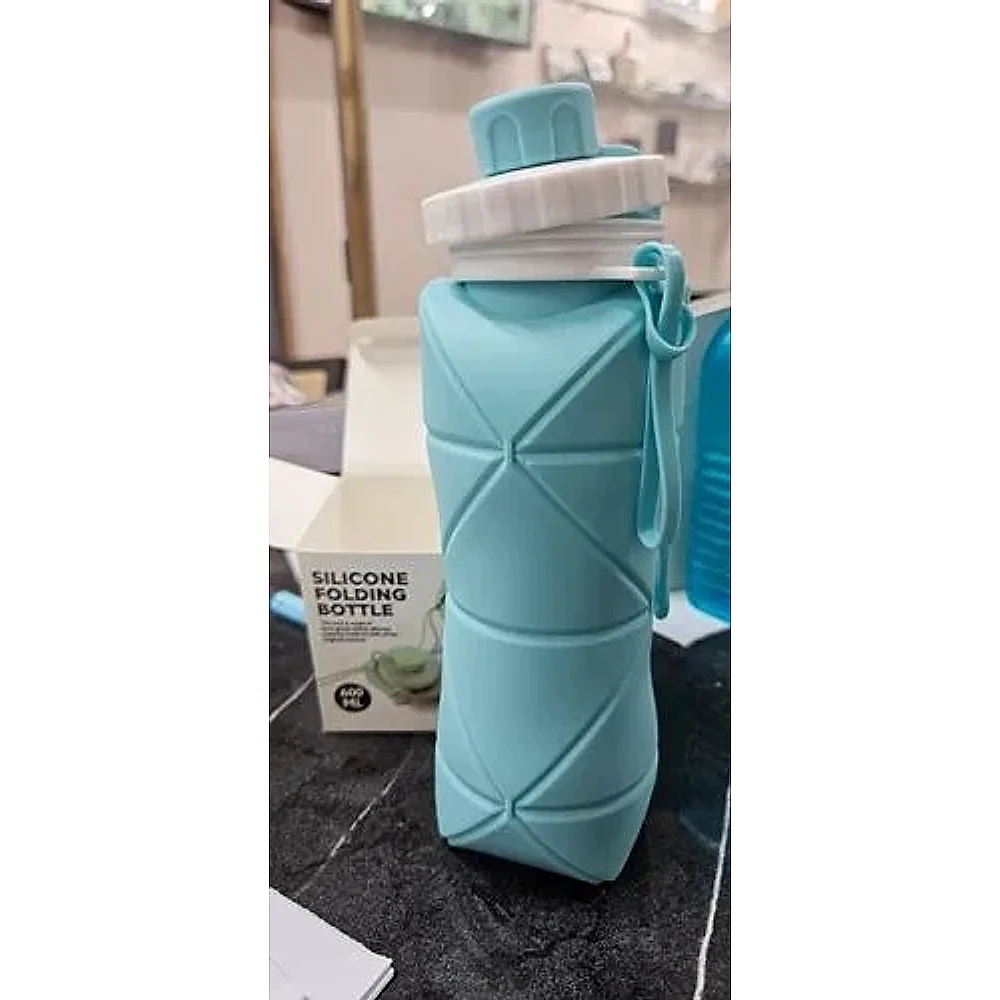 Silicone Folding Water Bottle - Home & Kitchen by Aaradhya Nutrabites