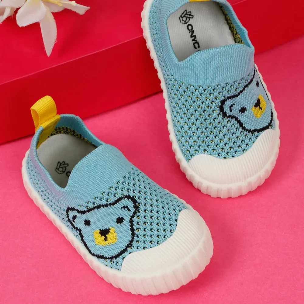 Unisex Light Blue First Step Breathable Toddler Shoes - Footwear, Bags & Leather Goods by Parmar Brothers
