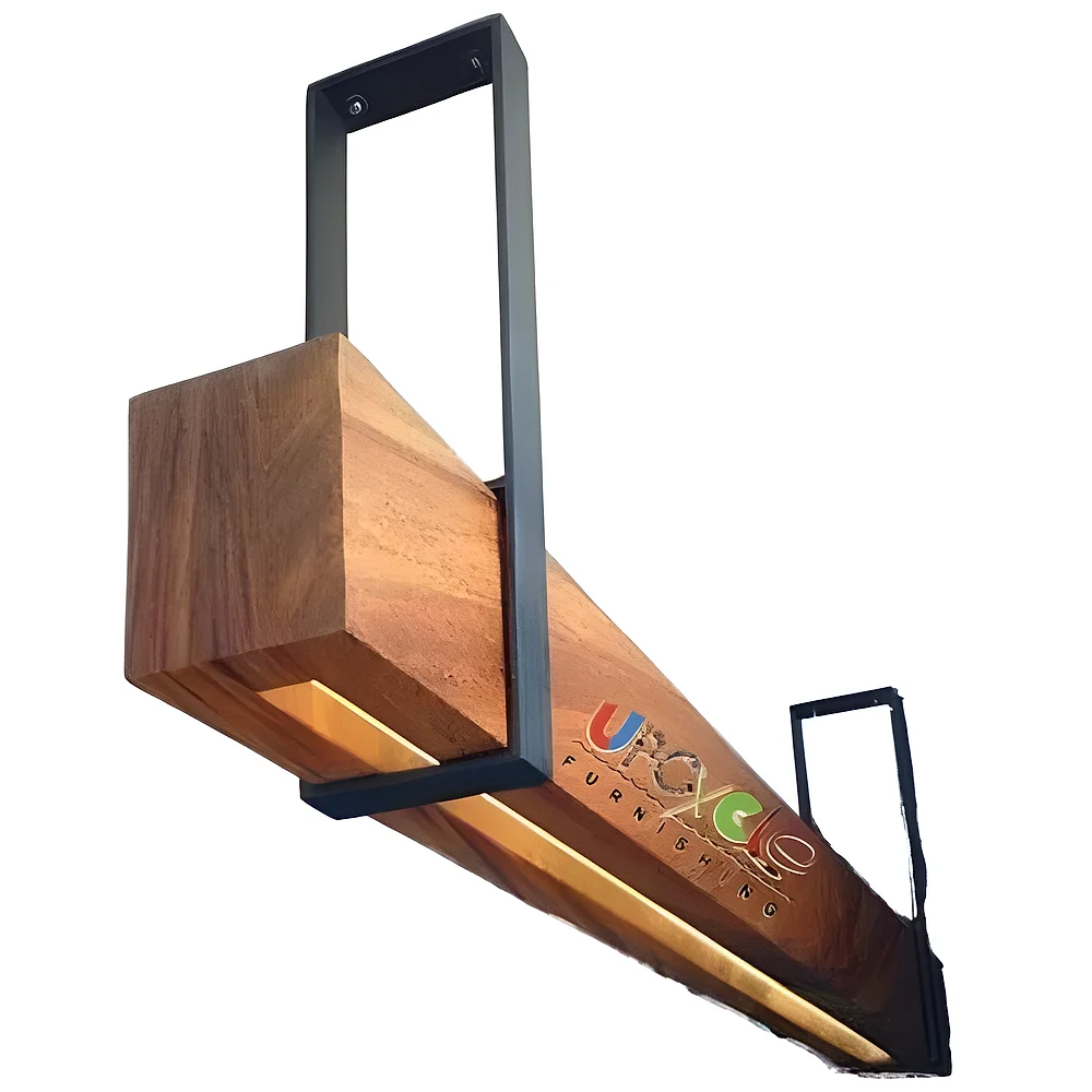 Wood Pallet Frame Ceiling Light UF 1076 - Furniture & Interiors by Upcycle Furnishing India