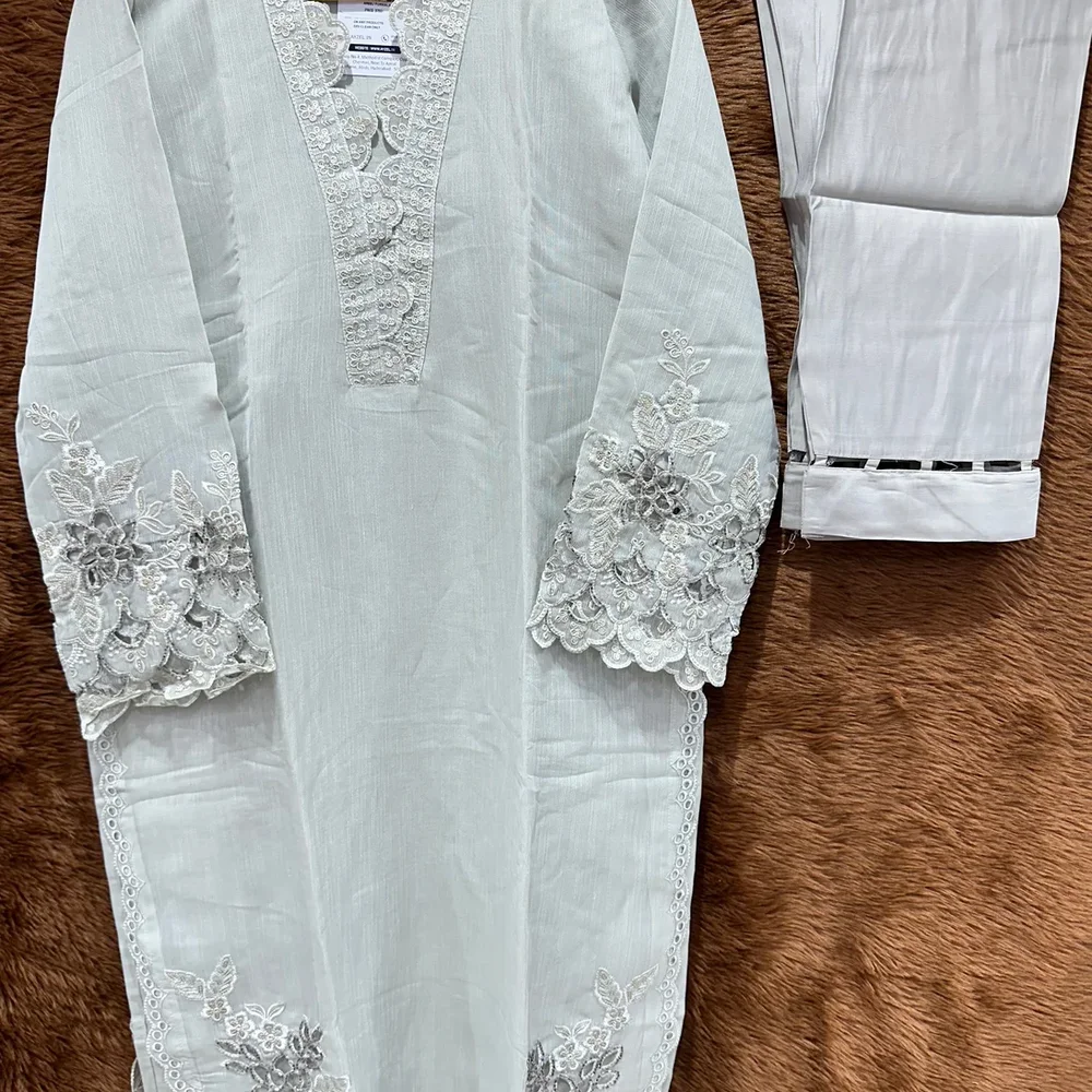 AYZEL Embroidered Cotton Net Organza Silk Kurta Set - Textiles & Apparel by Ayzel Pvt. Ltd.