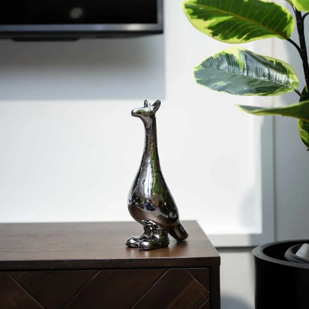 Silver Animal Figurine - Home & Kitchen by Wooden Owl Design Pvt. Ltd.