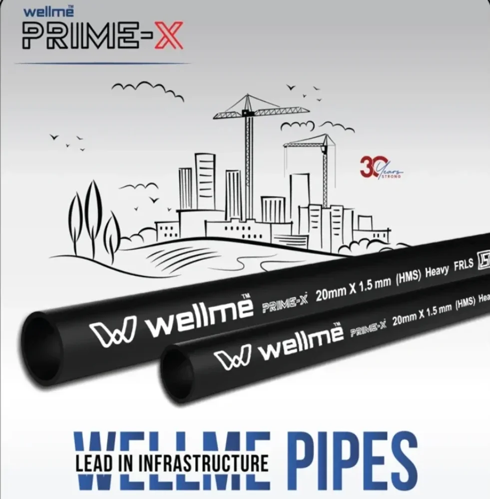 WELLME PRIME-X 20mm Heavy PVC Electrical Conduit Pipe - Electronics & Electrical by Wellme Pipes Pvt. Ltd.