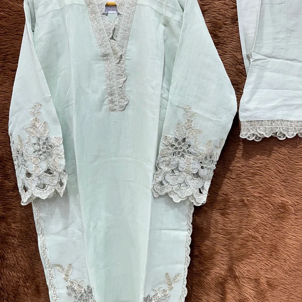 Embroidered Silk Organza Fabric - Textiles & Apparel by Ayzel Pvt. Ltd.