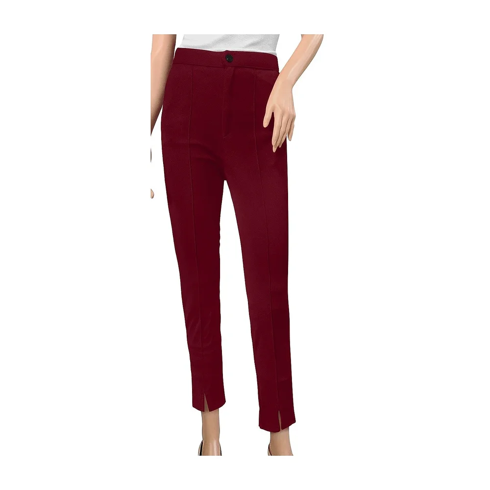 Maroon Polyester Knitting Pant - Textiles & Apparel by Cara Exim