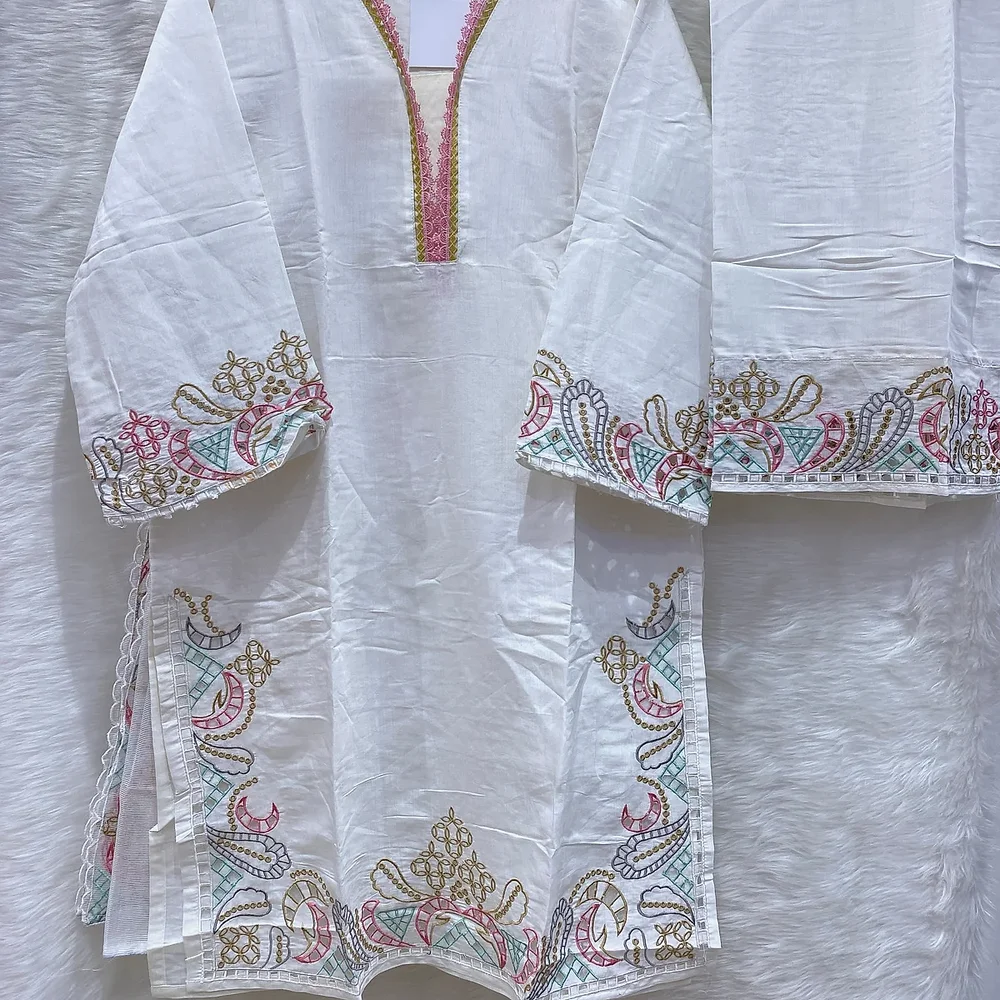 Embroidered Lawn Cotton Festive Dress Material - Textiles & Apparel by Ayzel Pvt. Ltd.