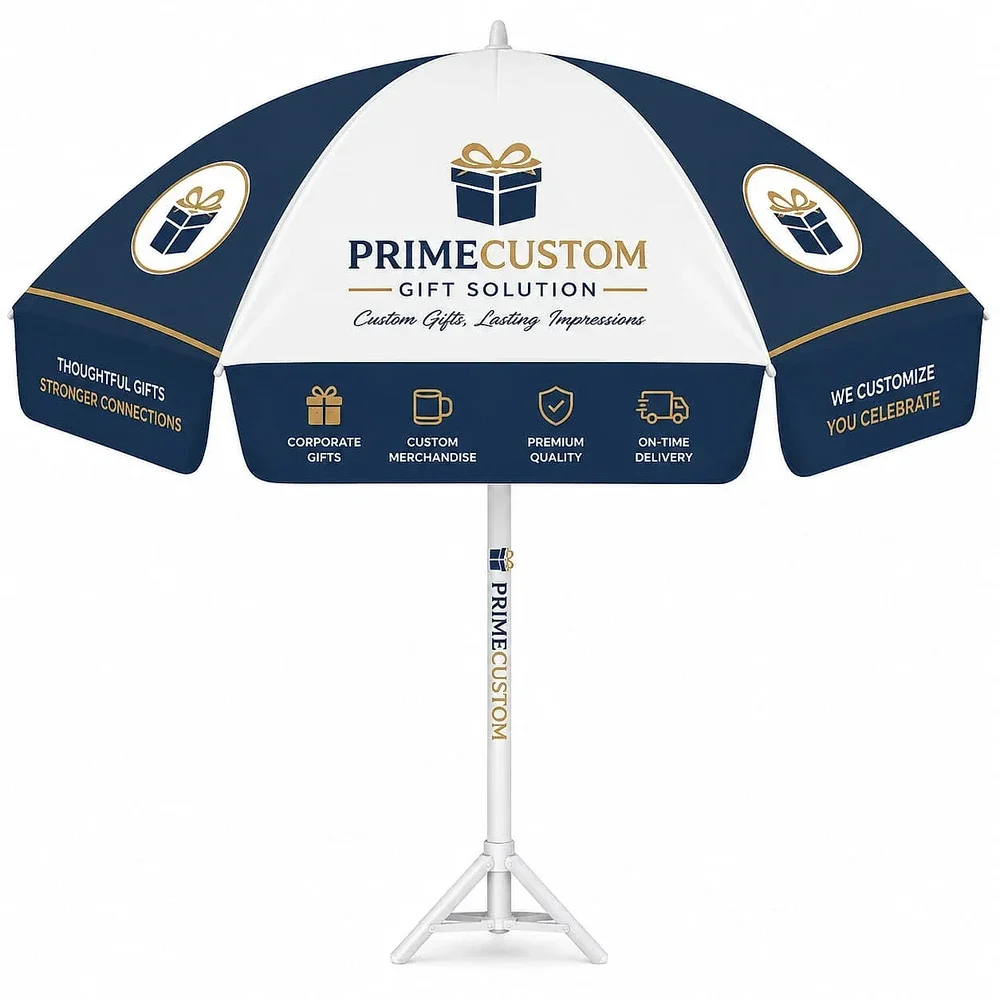 Large Outdoor Branding Umbrella - Handicrafts & Gifts by Prime Custom Gift
