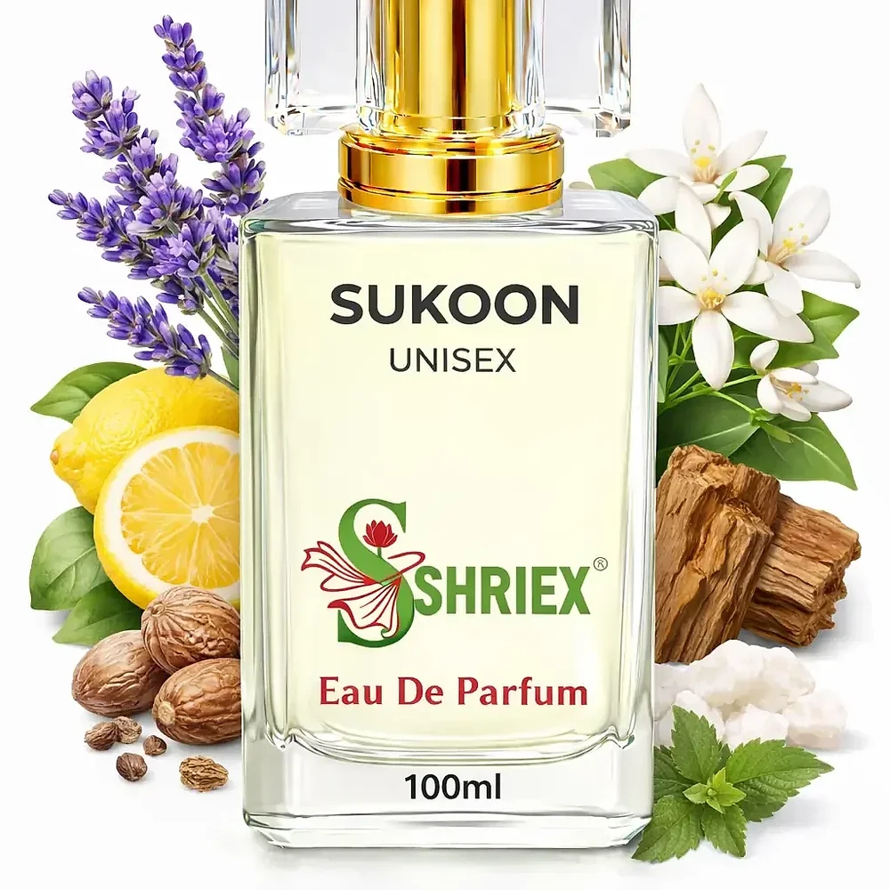 Shriex Sukoon Unisex Perfume 100ml – Fresh, Woody & Musky Fragrance - Beauty & Personal Care by Shriex Enterprises