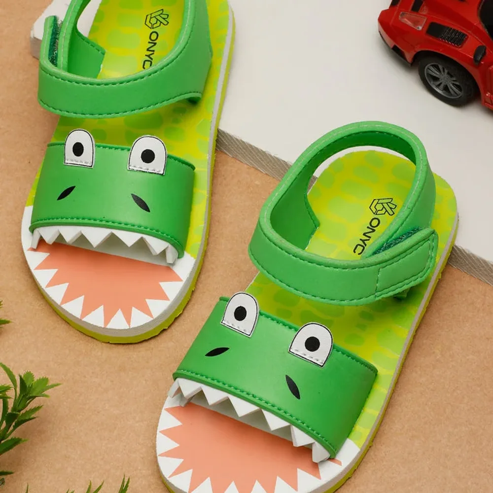 Unisex Lime Green Artistic Sandals - Footwear, Bags & Leather Goods by Parmar Brothers