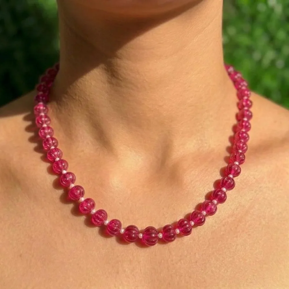 Ruby With Pearls Necklace - Gems & Jewelry by Adnan Gems Art