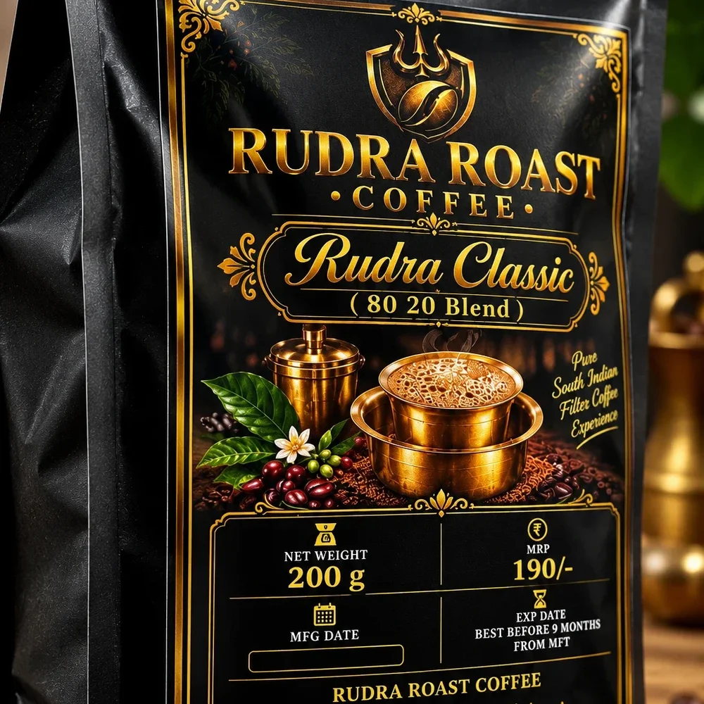 Classic 80 20 Blend Filter Coffee Powder - Food & Agriculture by Rudra Roast Coffee