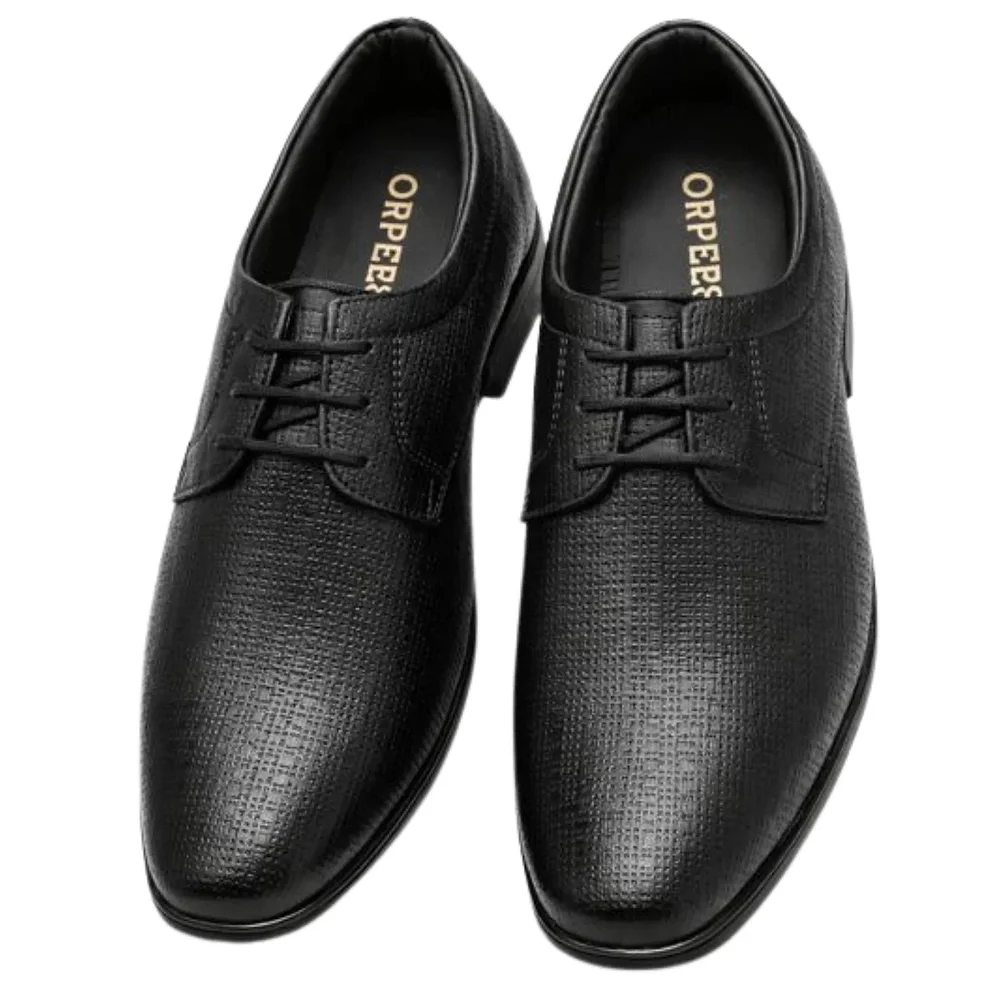 ORPERS Men's Black Leather Derby Shoes Size 11 - Footwear, Bags & Leather Goods by Axus Align