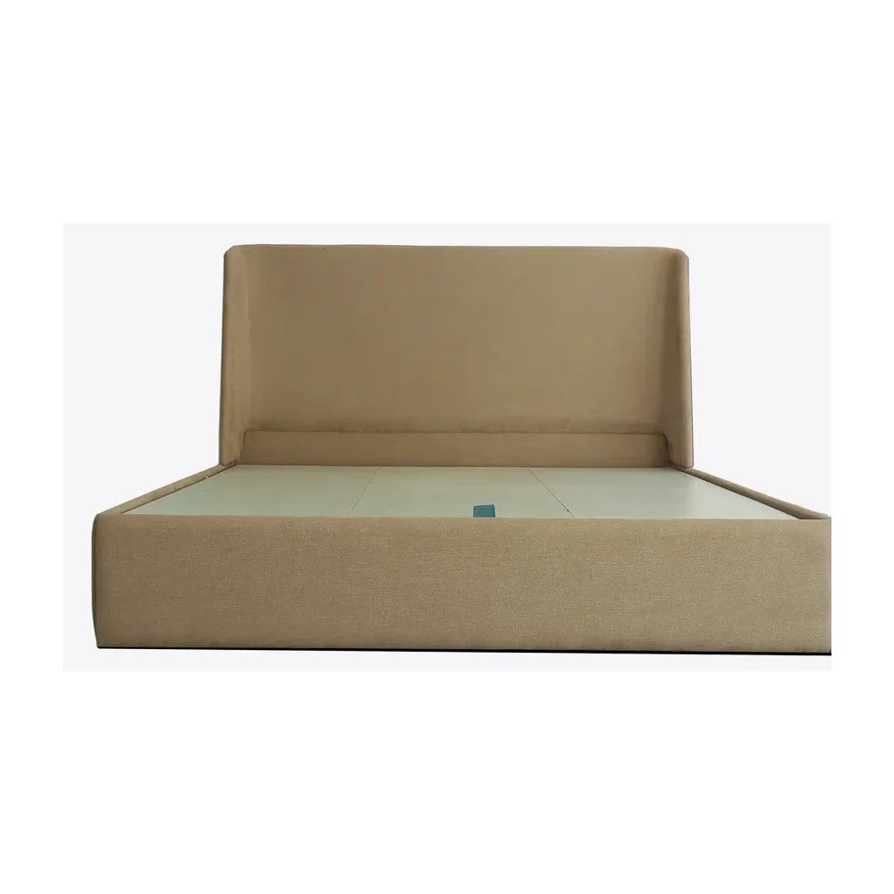 Padded Headboard Bed Frame - Furniture & Interiors by Wooden Owl Design Pvt. Ltd.