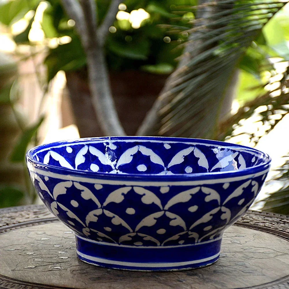 Blue Pottery Handcrafted Bowl - Handicrafts & Gifts by Incisive Solutions