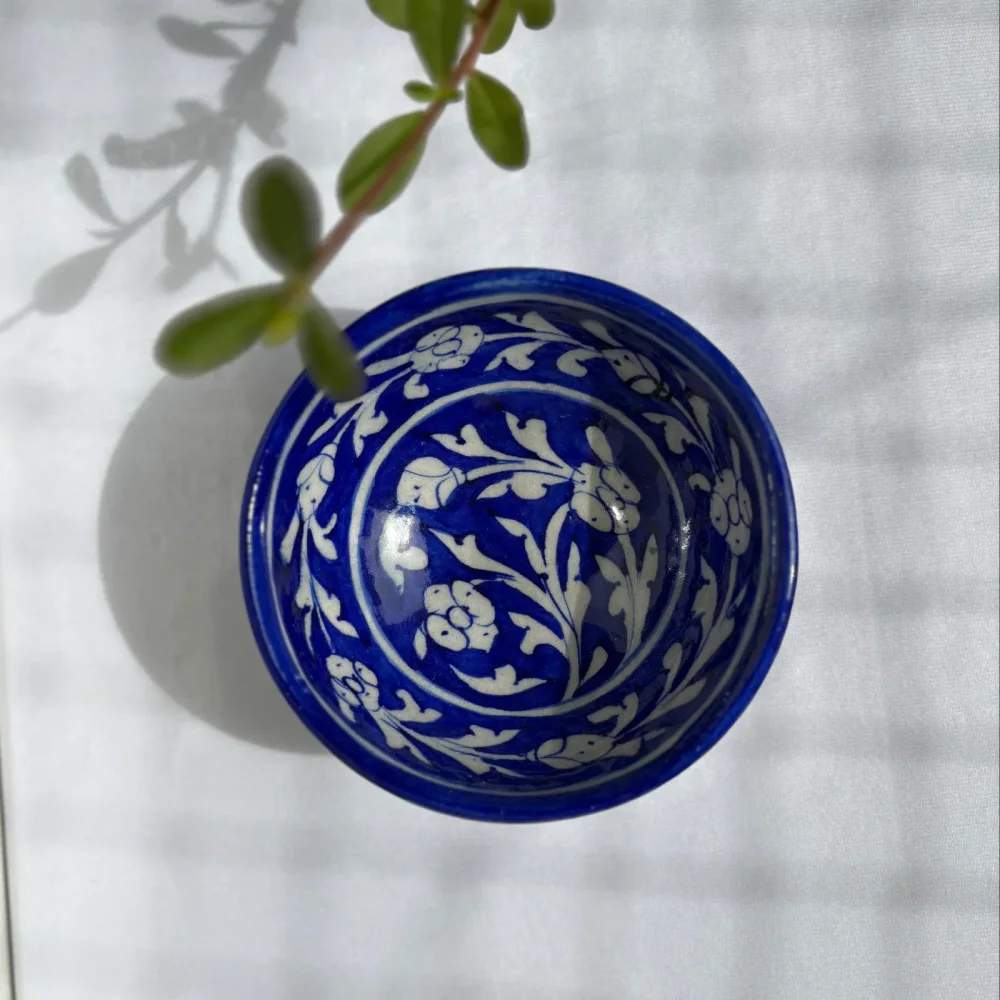 Blue Pottery Handcrafted Bowl - Handicrafts & Gifts by Incisive Solutions