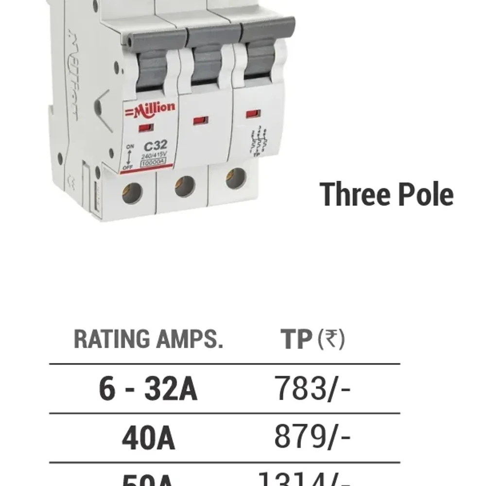 3 Pole Circuit Breaker C32 - Electronics & Electrical by Ayaan Enterprises