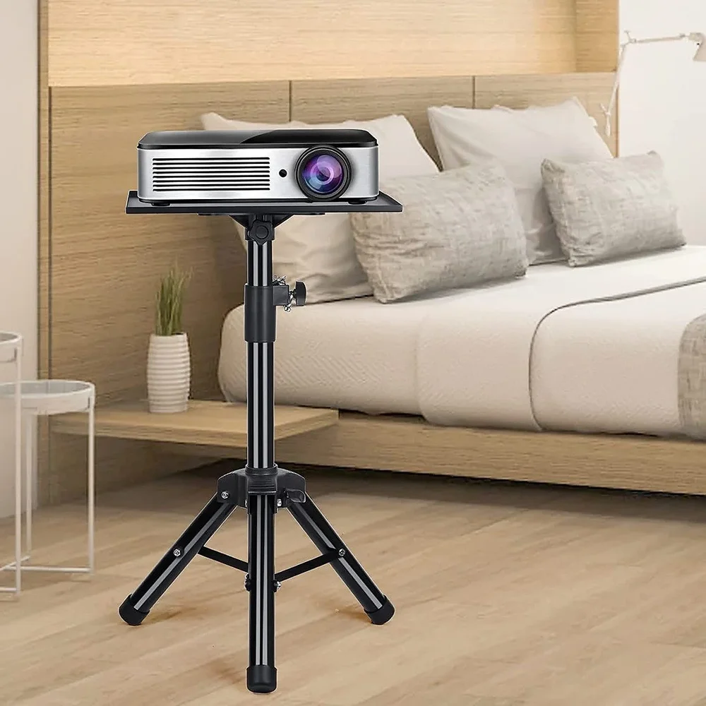 Black Metal Floor Tripod Stand for Projectors and Laptops - Electronics & Electrical by Audiovan Tech Mumbai