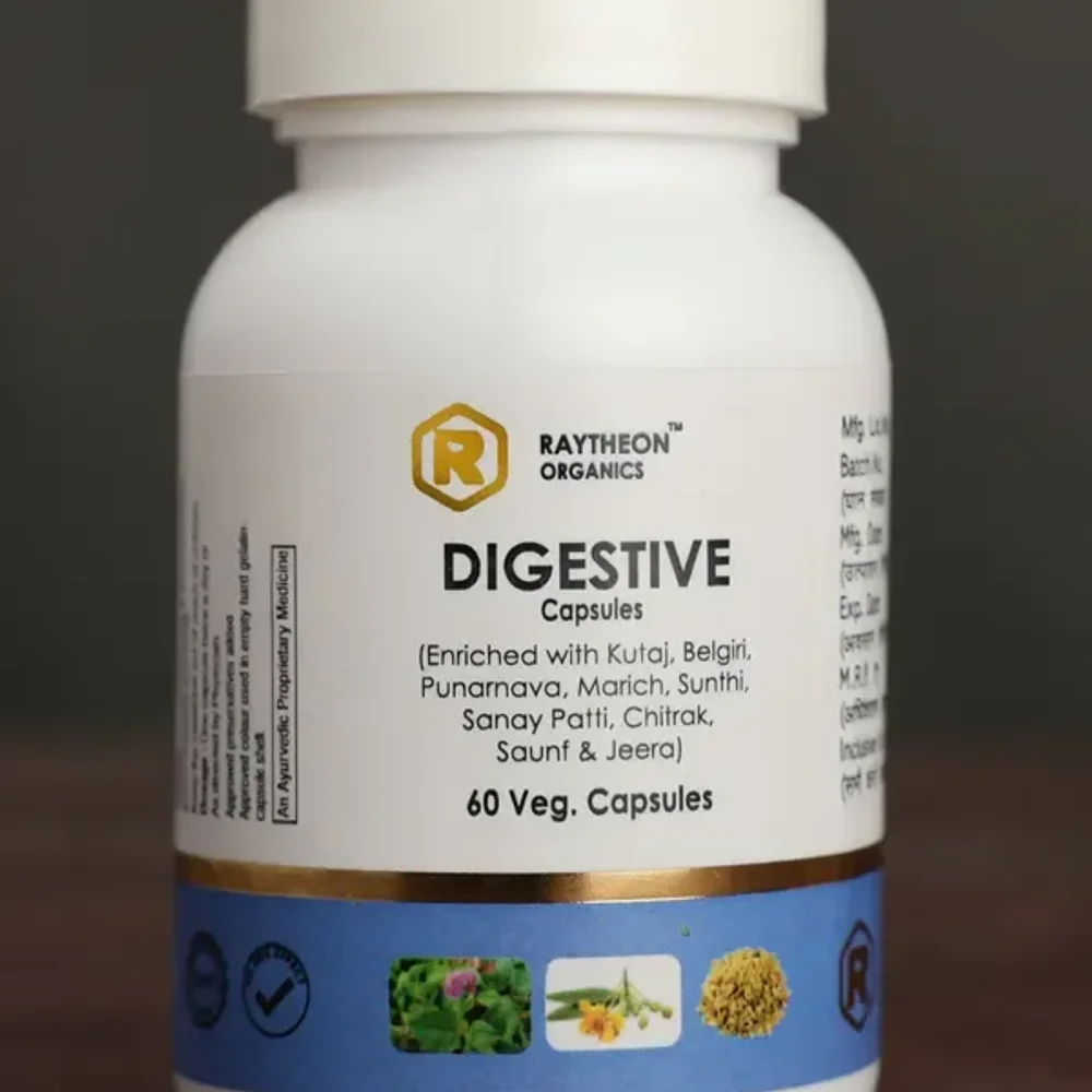 Raytheon Organics Digestive Health Capsules with Kutaj Belgiri & Punarnava - Healthcare & Medical by Raytheon Organics