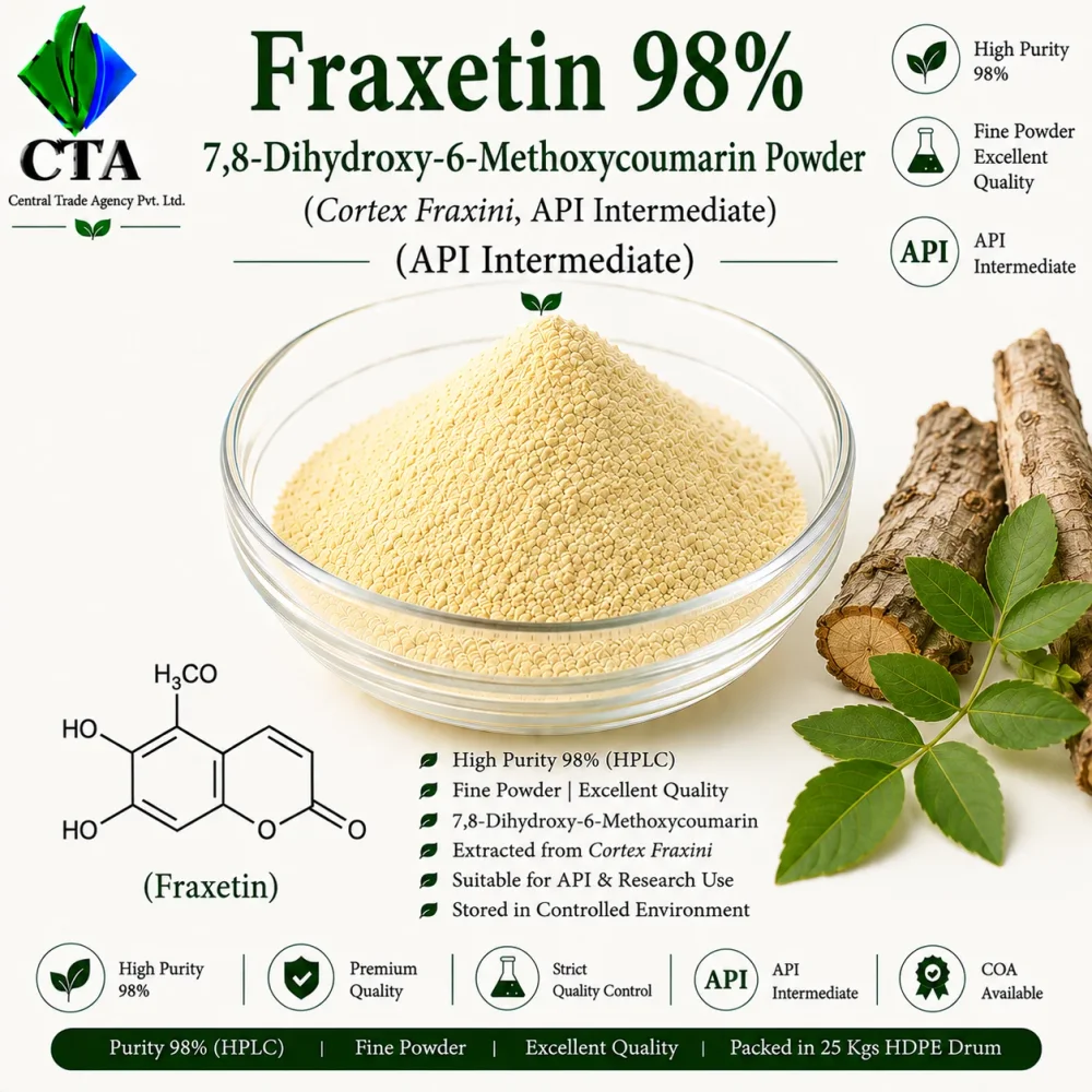 Fraxetin 98% API Intermediate Powder - Chemicals & Raw Materials by Central Trade Agency Pvt. Ltd.