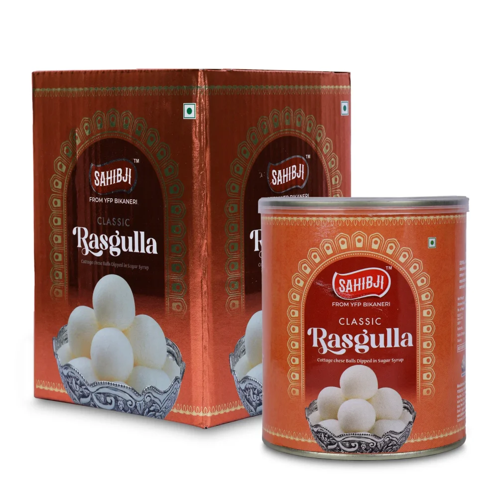 Bengali Rasogolla Sweet Dish 1 kg Tin - Food & Agriculture by Yogya Food Products