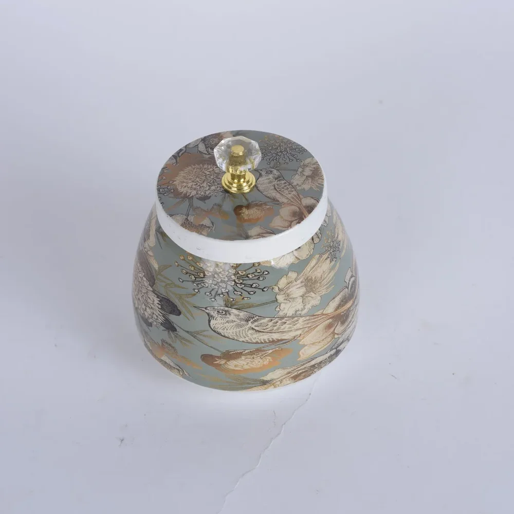 Pichwai Themed Decorative Jar - Home & Kitchen by Deewin Dreamz