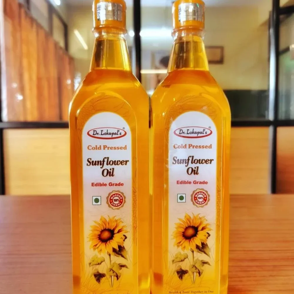 Dr. Lokapal's 100% Pure Sunflower Oil Bottle - Food & Agriculture by Gowder Sanjay Lokpal