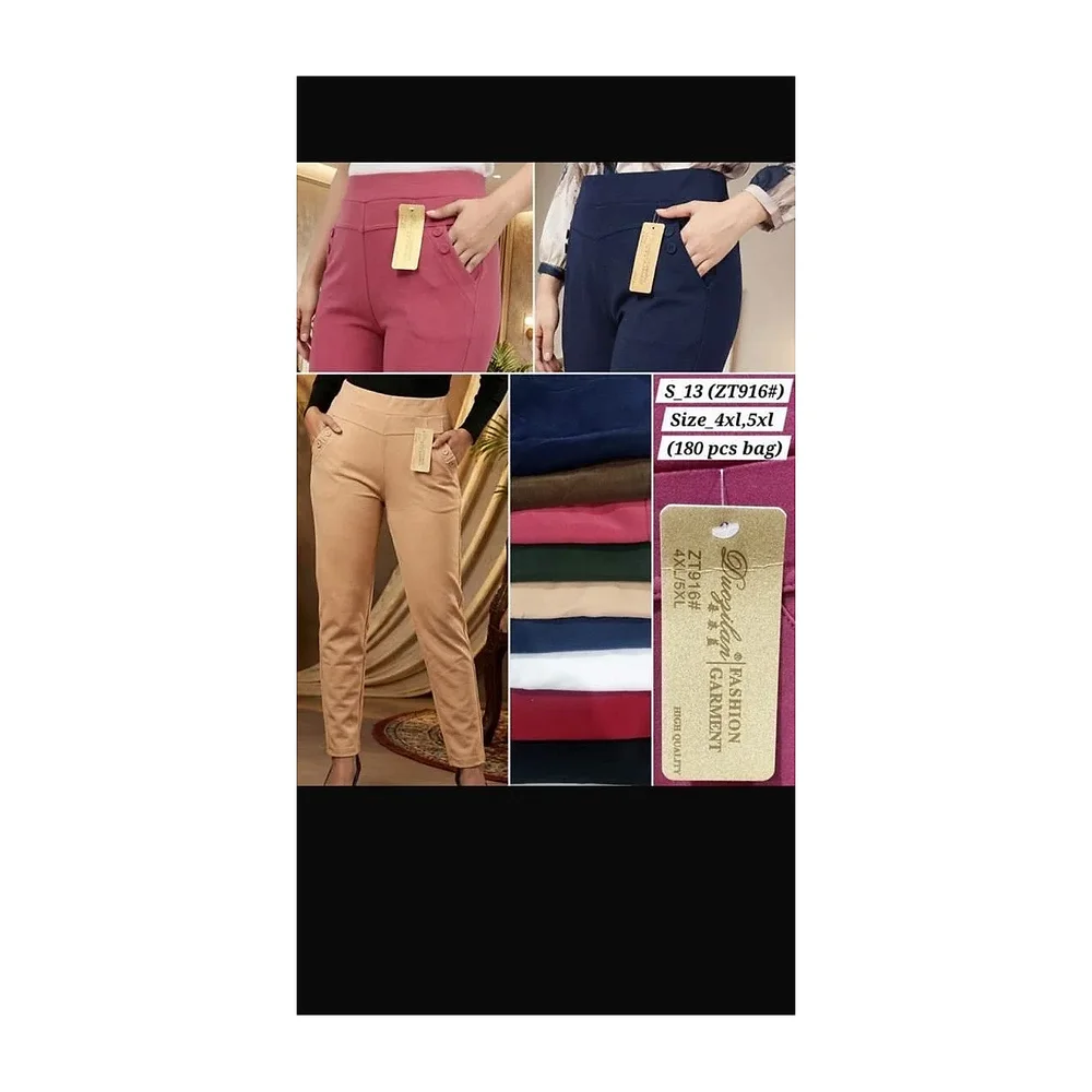 Ladies Straight Fit Stretched Pants - Textiles & Apparel by N B Mumbai Street